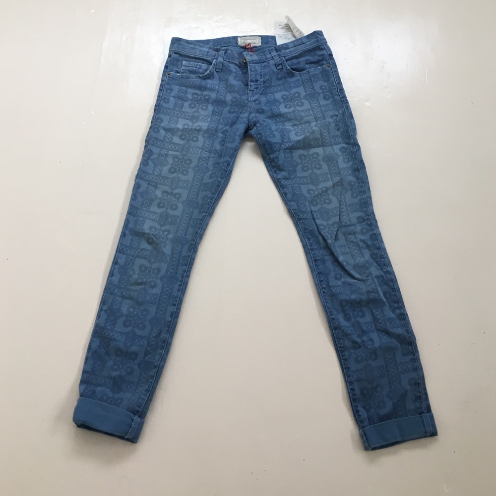 Current Elliot printed denim pant.