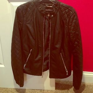 Black leather jacket