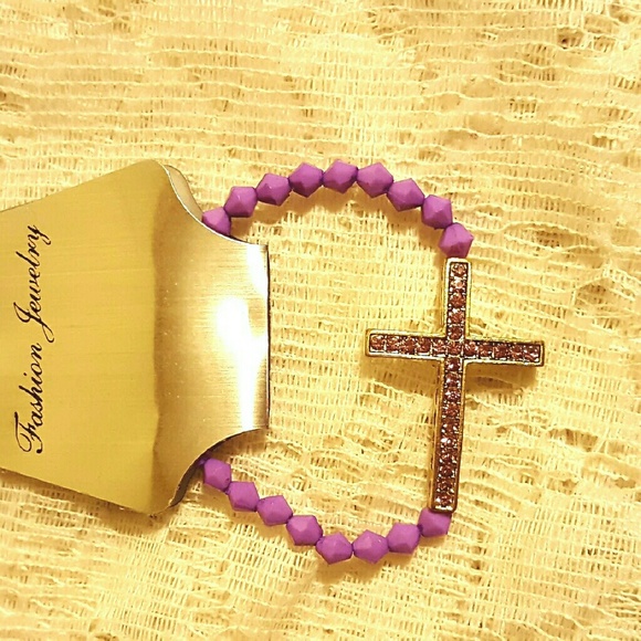 3 pc stretchable Cross Bracelets - Picture 3 of 4