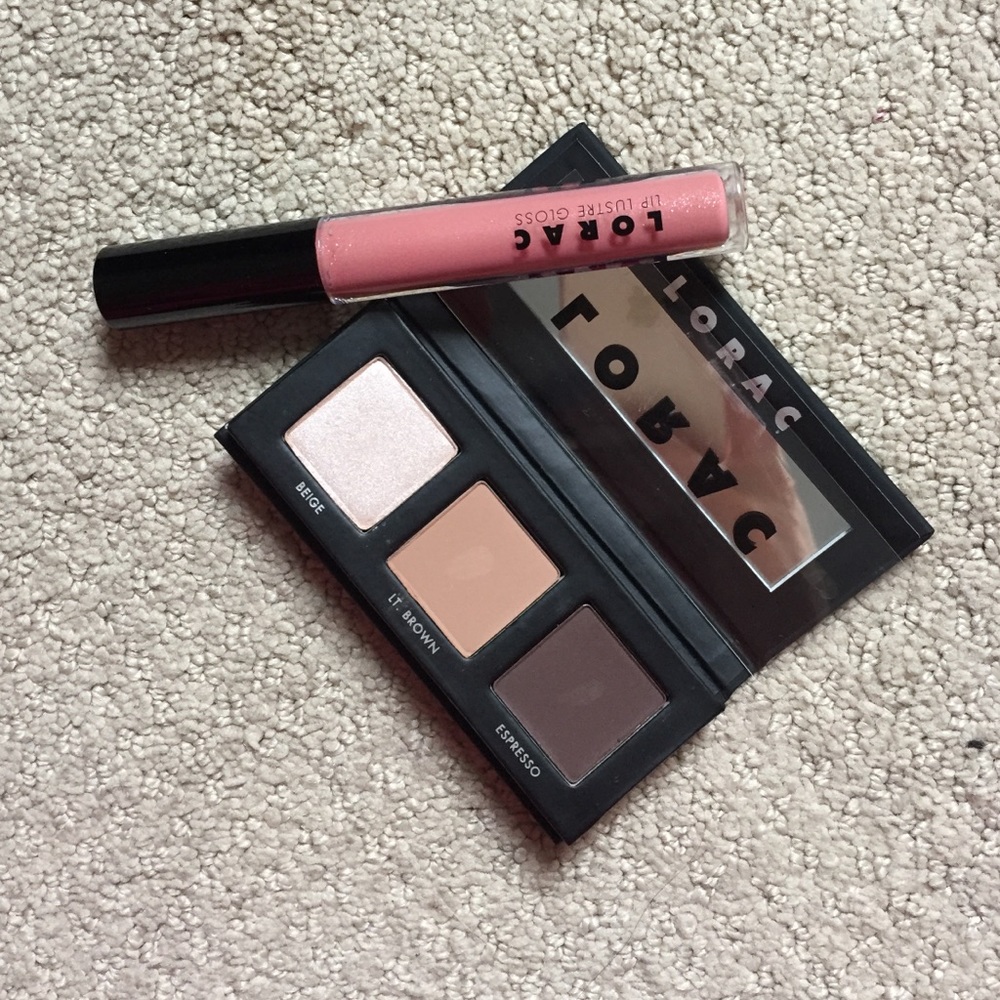Lorac mini palette & lip gloss