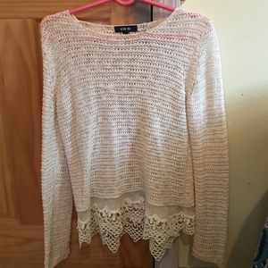 Beige knitted top