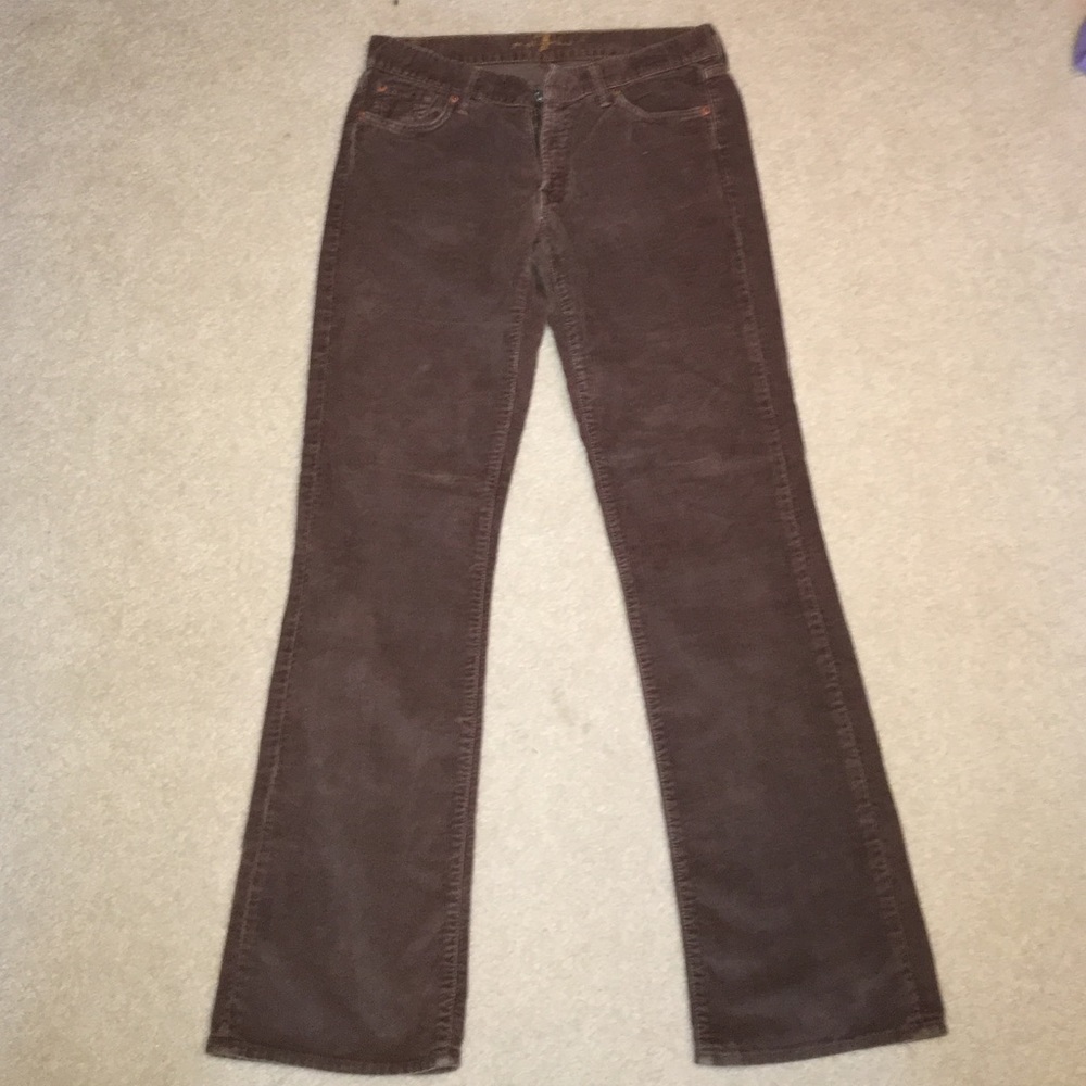Brown corduroy 7 for all mankind women's jeans!