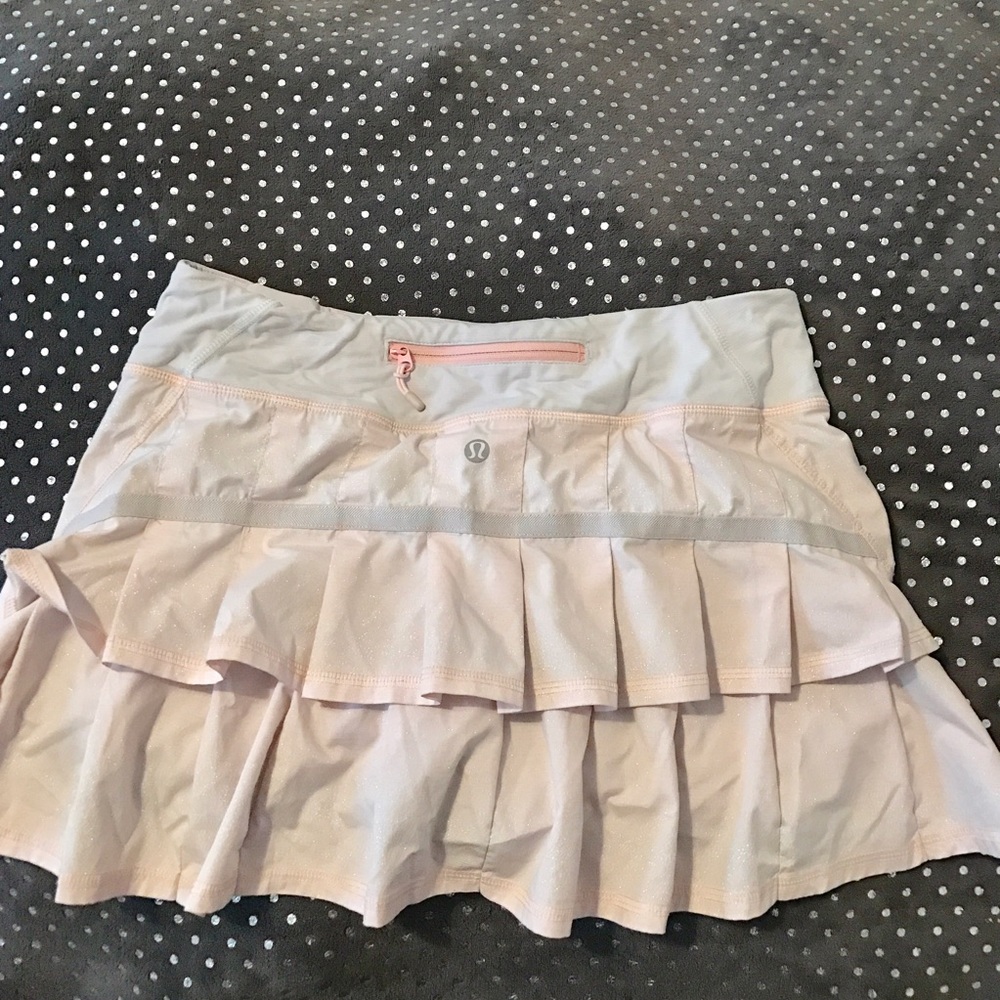 Lululemon sparkly light pink skort