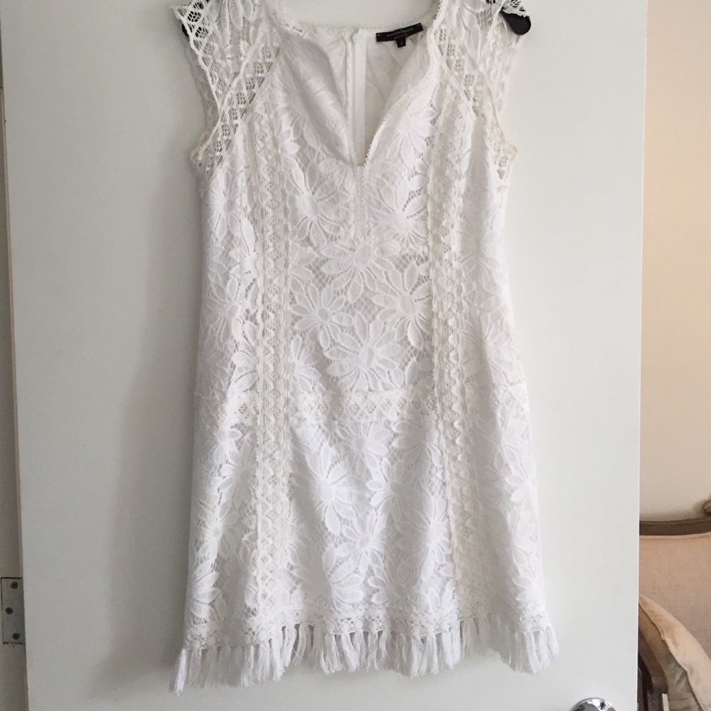 Nanette Lapore White Tassel Dress
