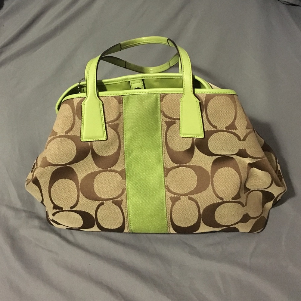 Green/Brown Coach Purse