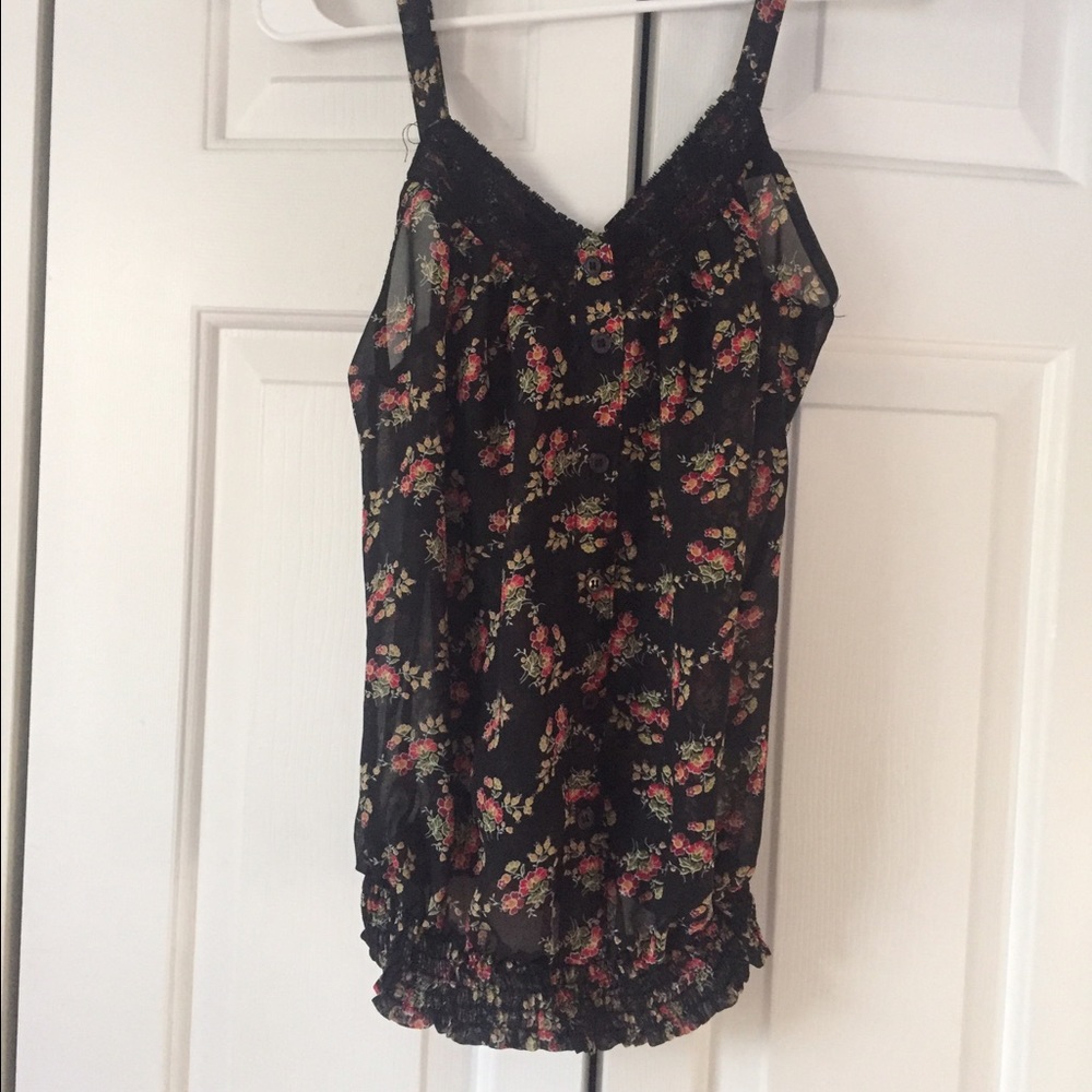 Black Floral Shirt