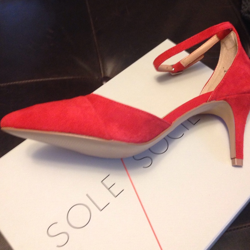 Sole Society cherry red pump worn a couple times
