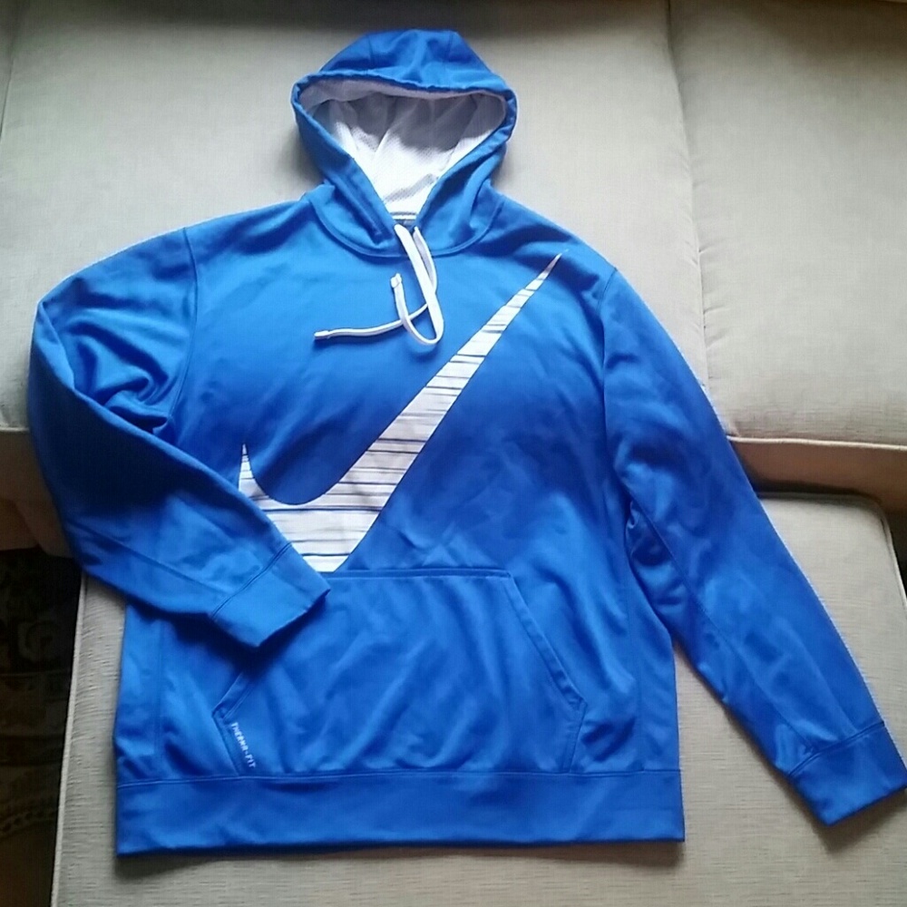 MEN'S BLUE NIKE HOODIE PULLOVER SWEATSHIRT