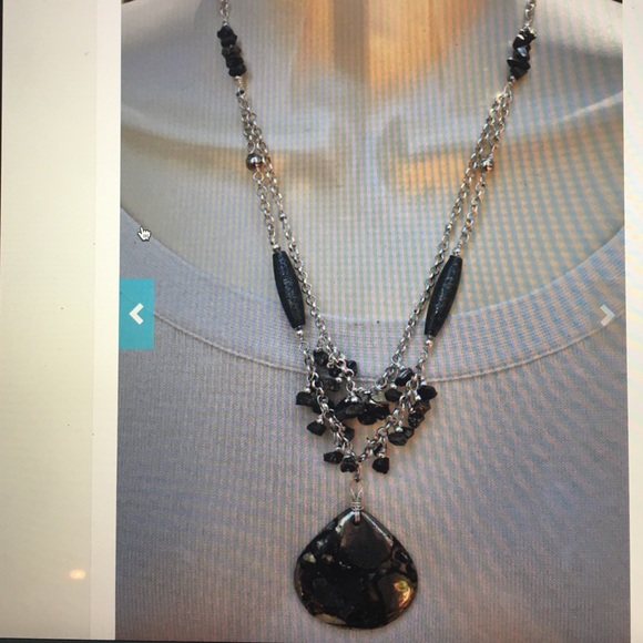 Jewelry - Silver and Pyrite Pendant Necklace(Hold Houndrock)