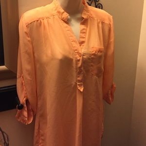 3/4 sleeve sheer shirt, M