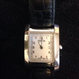 FENDI watch with leather band