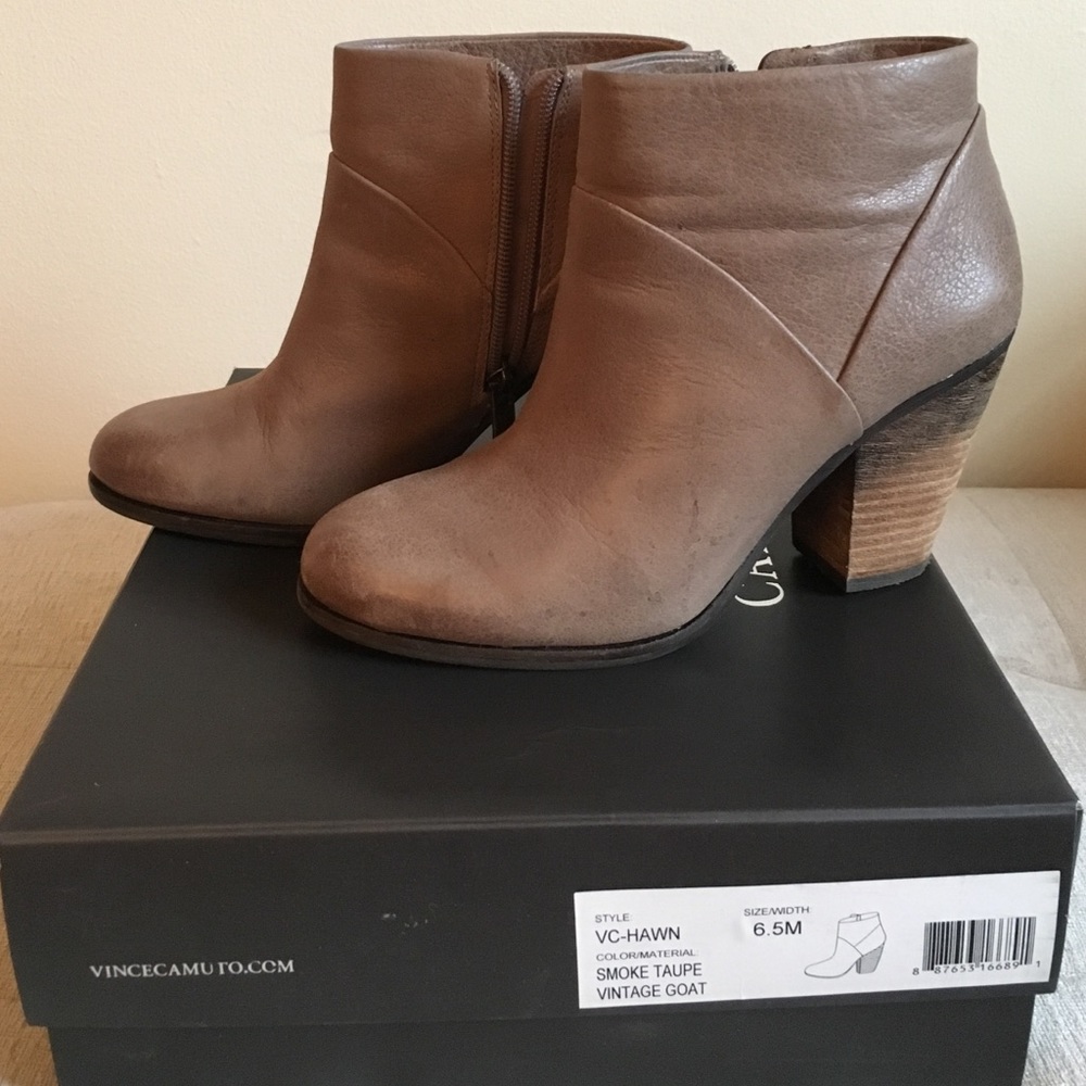 Vince Camuto taupe booties