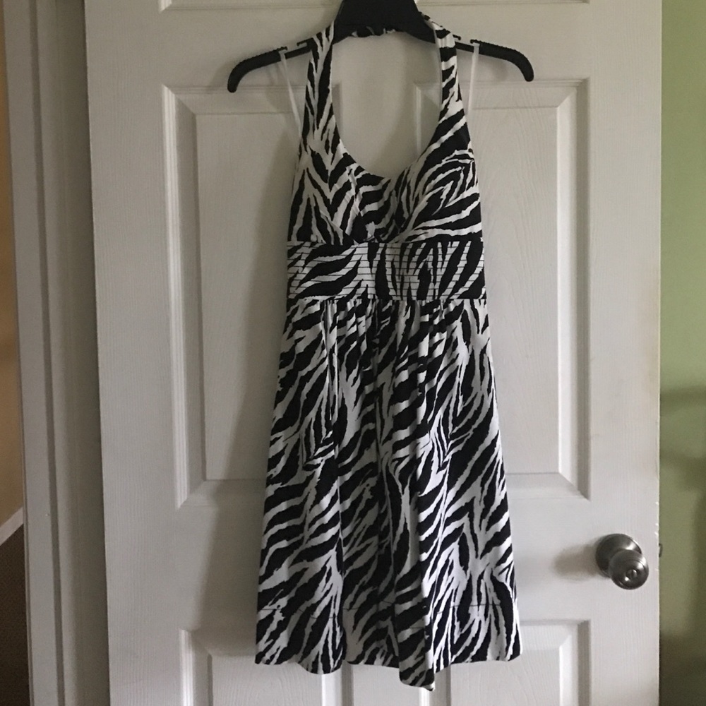 Zebra halter dress