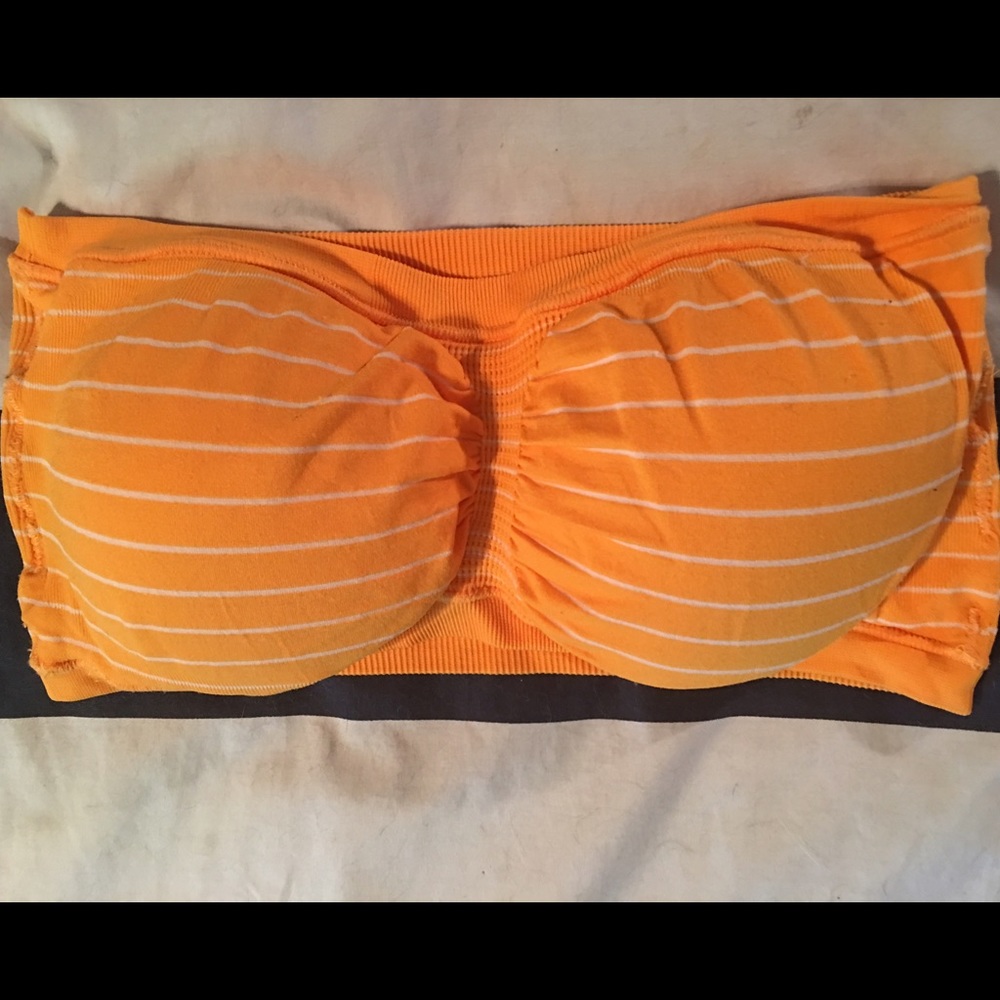 NWOT orange stripe bandeau