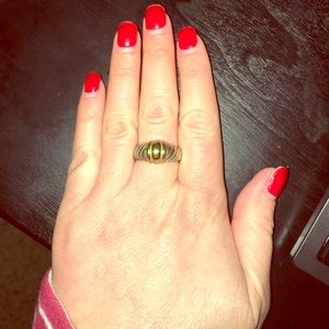 David Yurman gold and silver ring