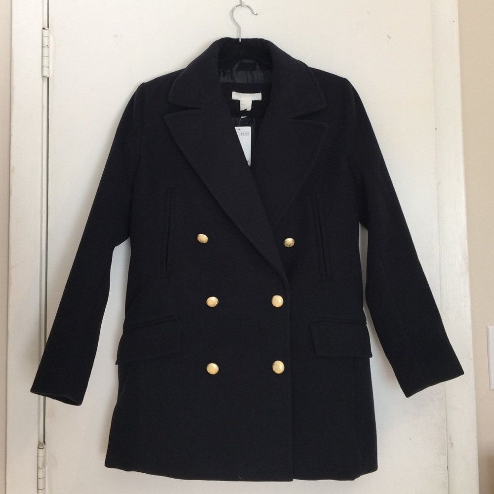 H&M Navy Pea Coat