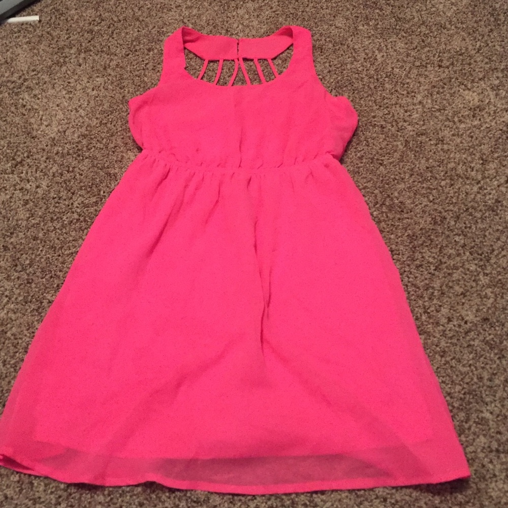 Hot pink dress