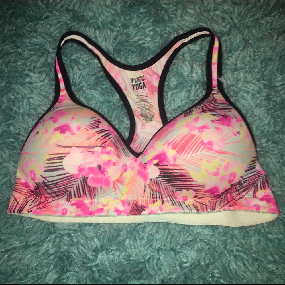Pink Victoria's Secret Yoga Push-Up Sports Bra
