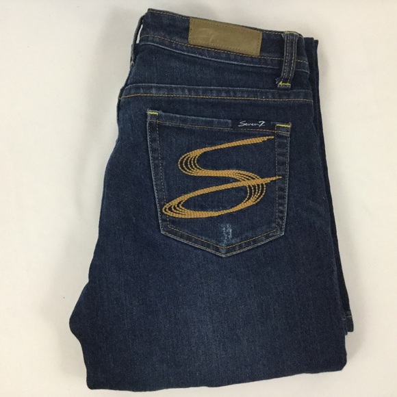Seven7 Denim - SEVEN7 DARK BLUE DENIM JEANS INSEAM 33"