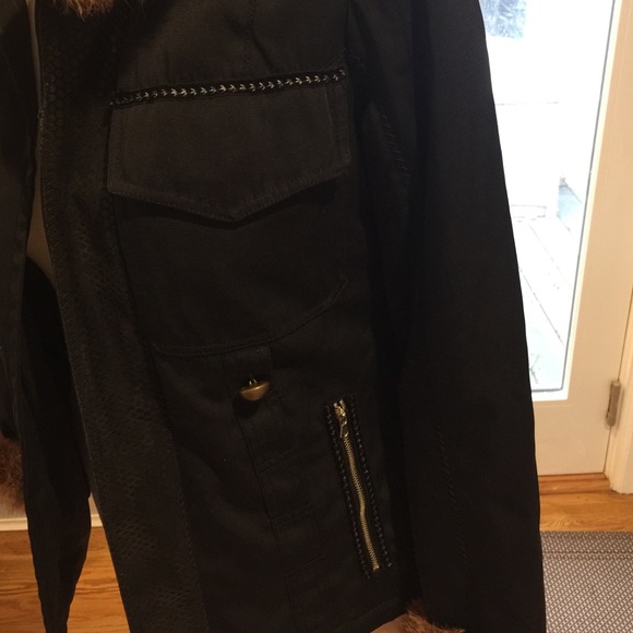 Pinko Made In Italy Coat with Rabbit Fur! - Picture 2 of 4