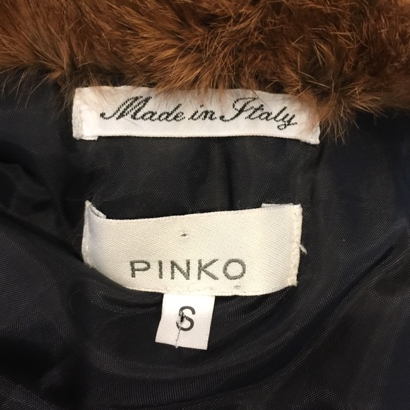 Pinko Made In Italy Coat with Rabbit Fur! - Picture 4 of 4