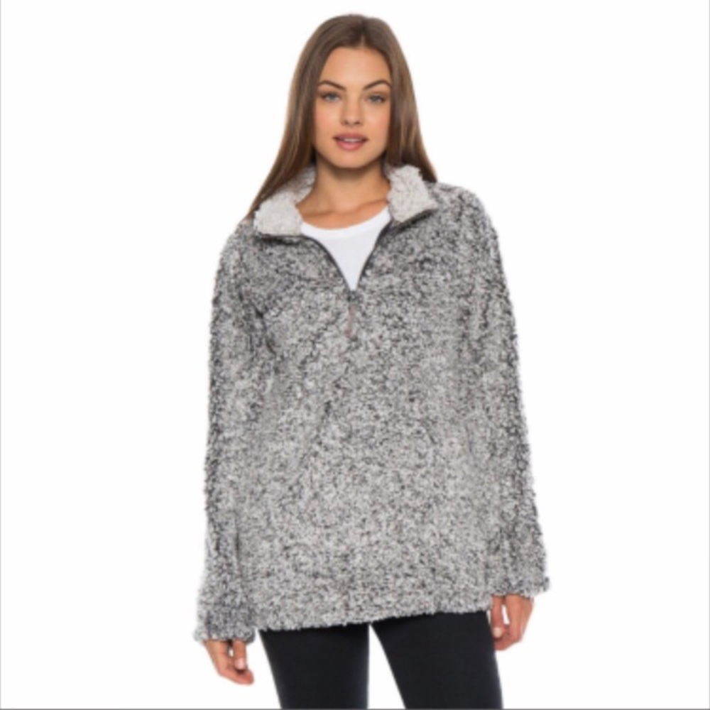 Dylan by True Grit Charcoal Frosted Tip Pullover S