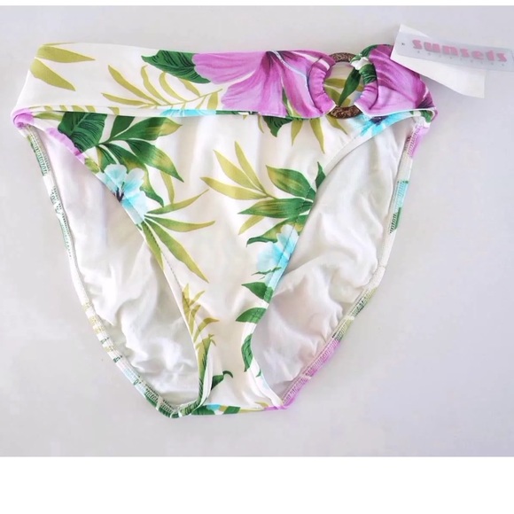 Sunsets Separates Bikini Bottom Rain Forest White - Picture 1 of 2