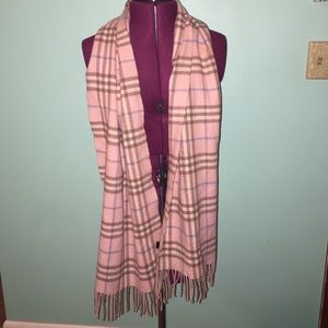 Pink Burberry Plaid Scarf