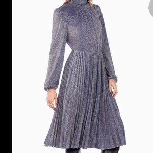 BCBGMAXAZRIA Coleen Metallic Jersey Dress.