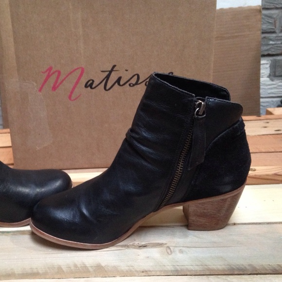 NEW Free People X Matisse leather ankle black boot - Picture 2 of 4