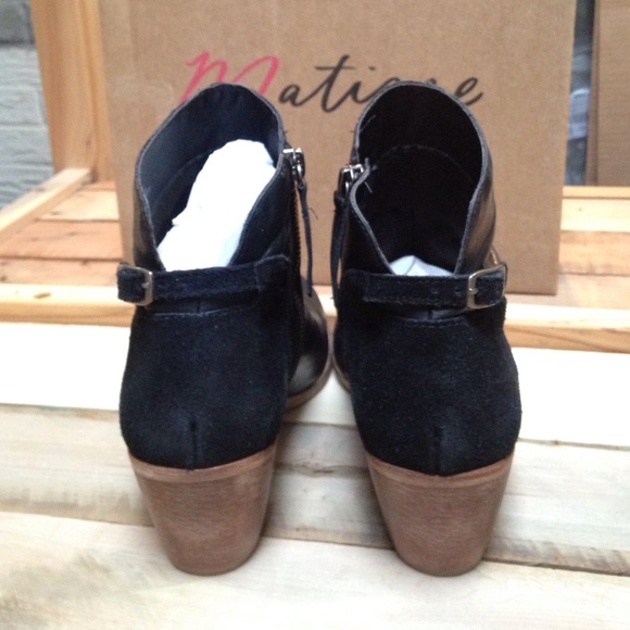 NEW Free People X Matisse leather ankle black boot - Picture 3 of 4