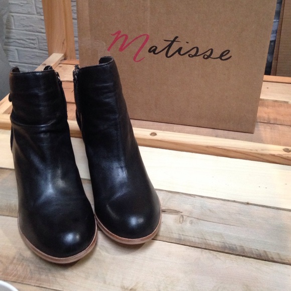 NEW Free People X Matisse leather ankle black boot - Picture 4 of 4