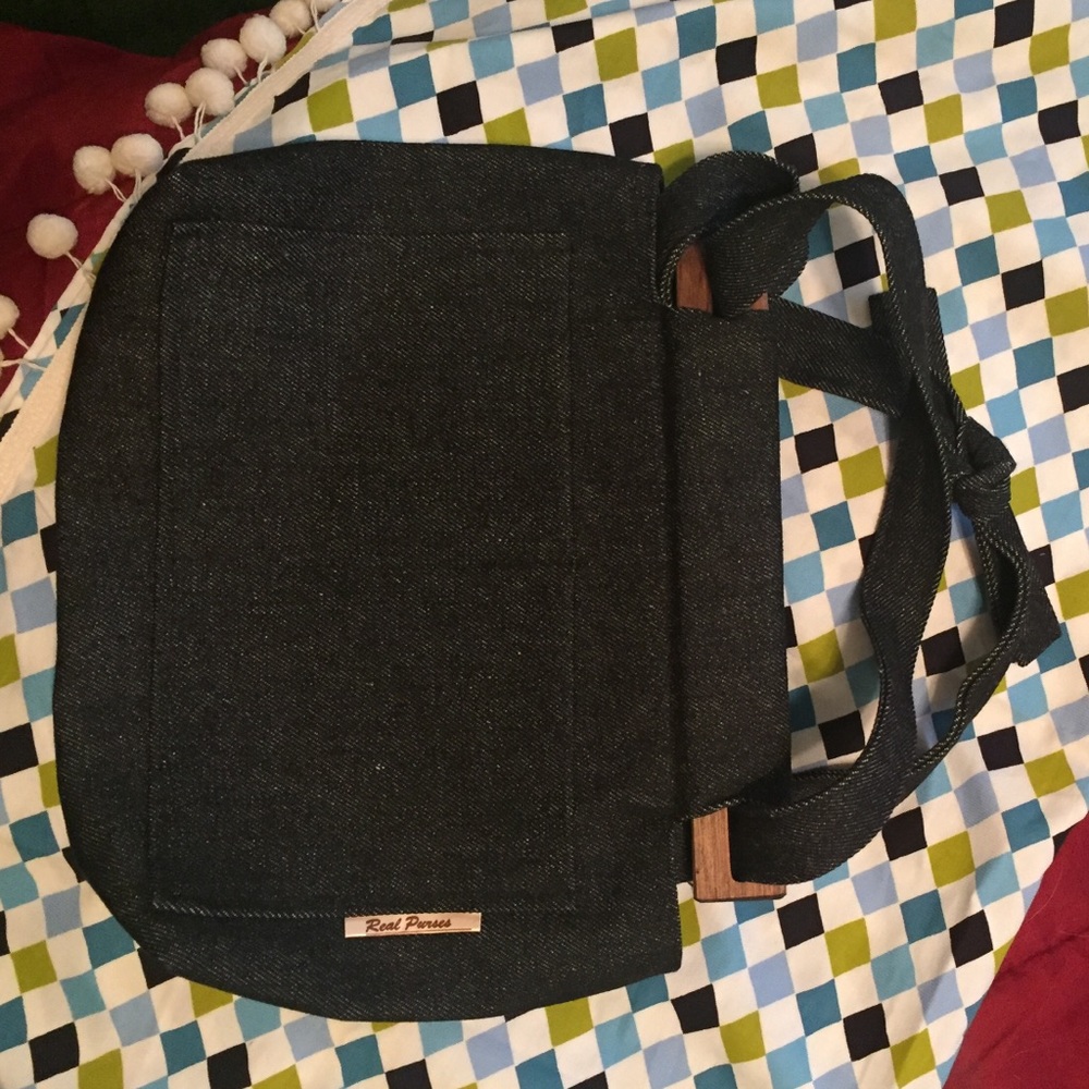Denim hand-bag by "Real Purses" brand