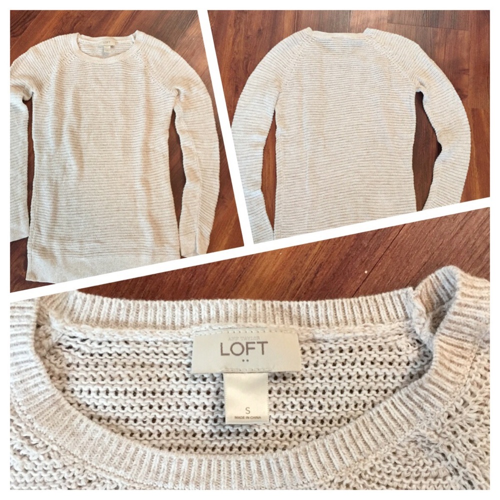 Small cream colored Loft sweater