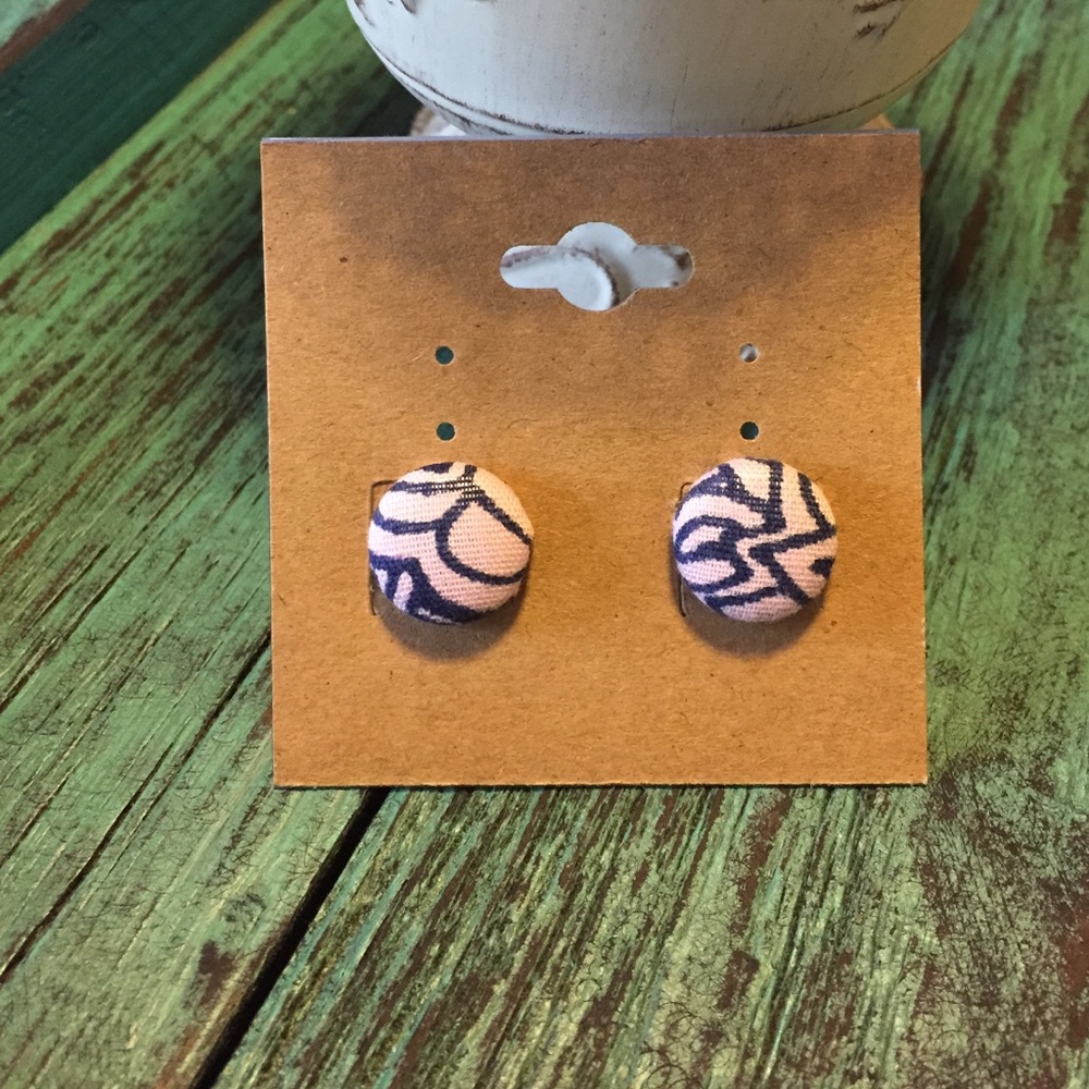 Fabric Wrapped Earrings