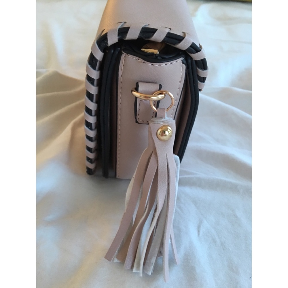 New! Blush Whipstitched Vegan Leather Crossbody - Picture 3 of 4