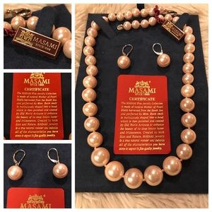 Masami Fine Jewelry Pearl Necklace & Earring Set