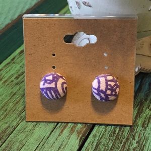Fabric Wrapped Earrings