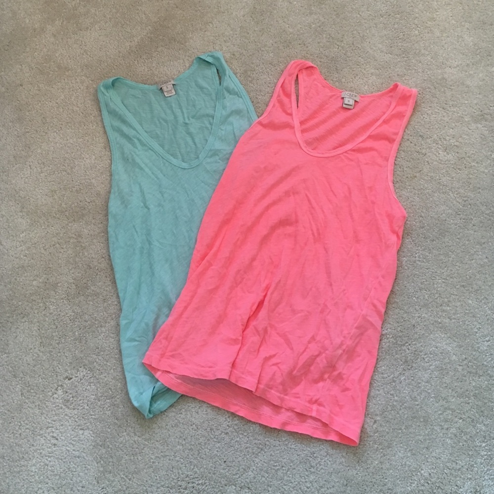 2 J. Crew sun washed tees