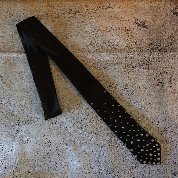 Studded Skinny Neck Tie - Picture 2 of 4