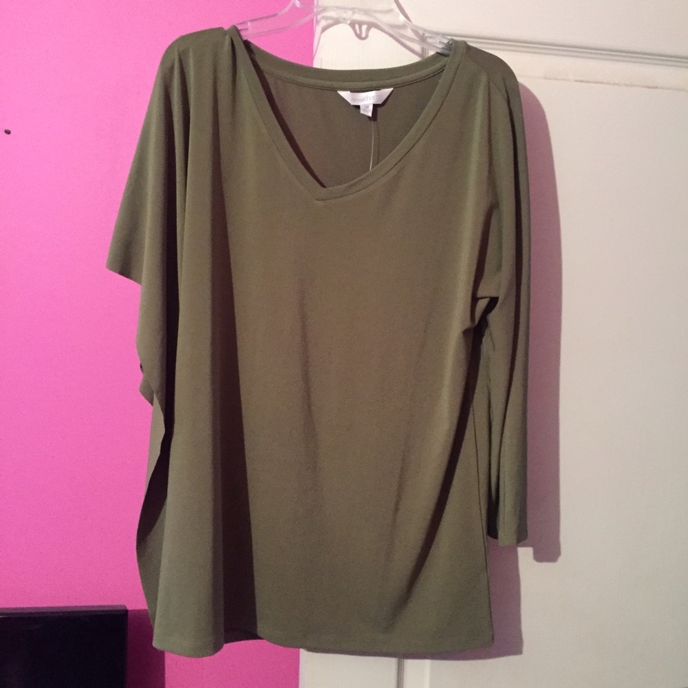 Army green one sleeve shirt