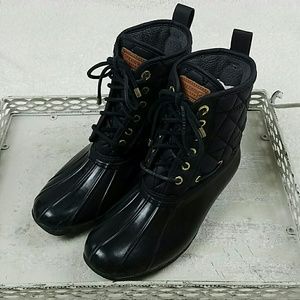 Sperry Top sider Duck Boots Black-like new!
