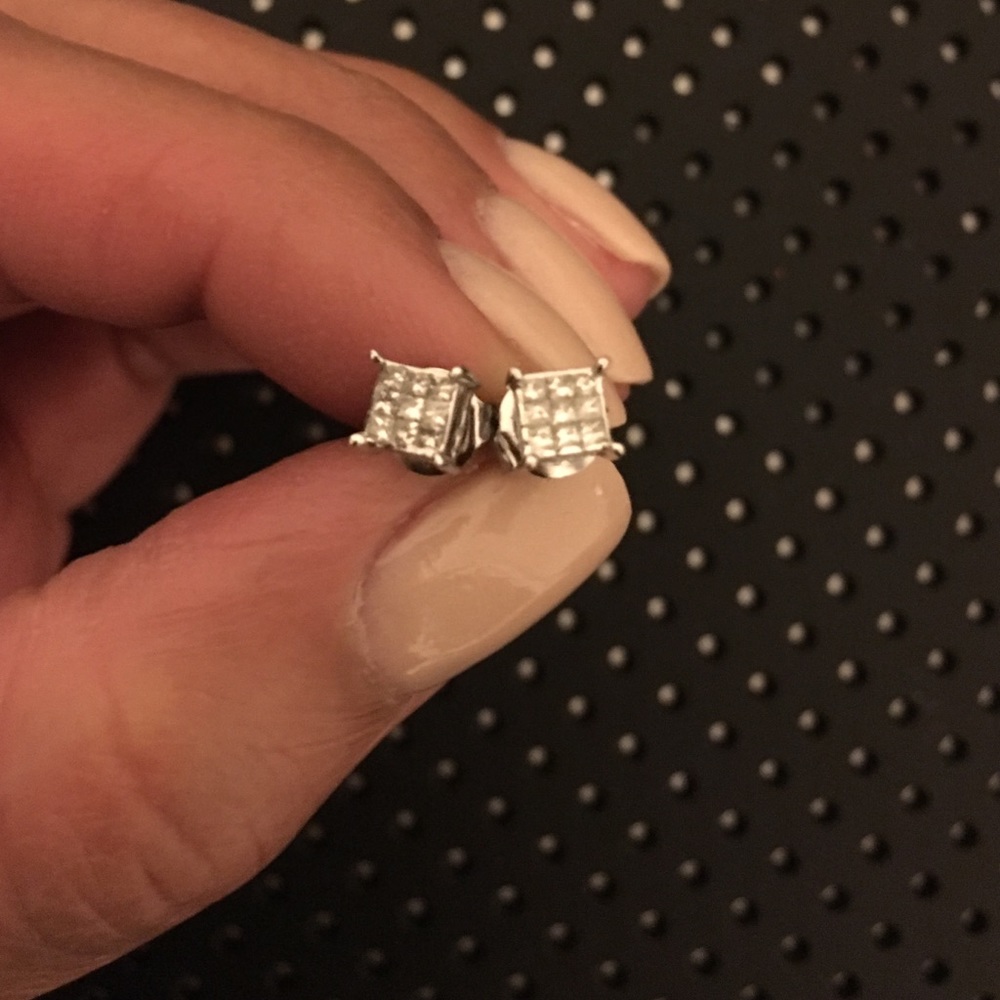 White Gold Diamond Earrings