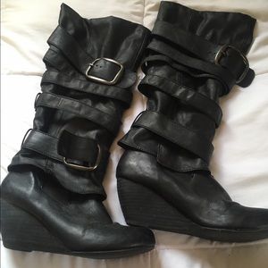 Chunky black boots
