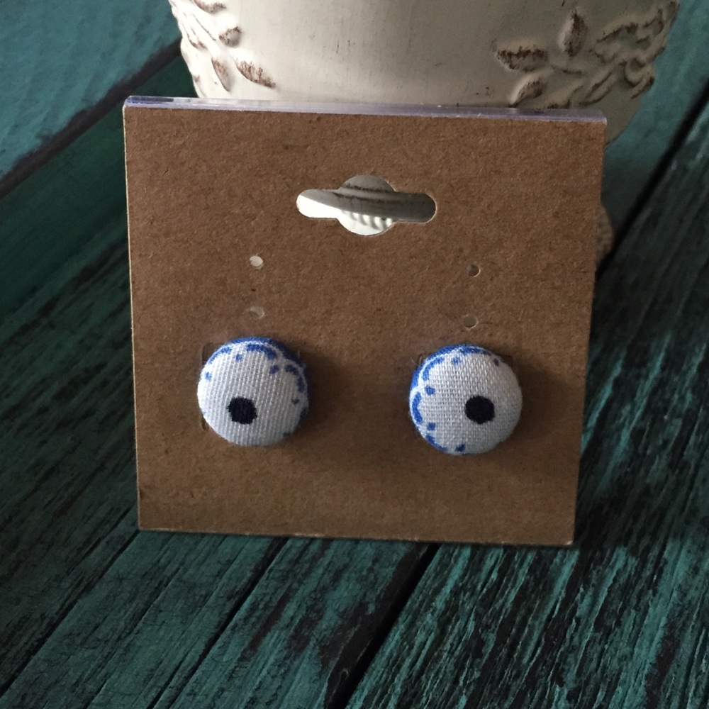 Fabric Wrapped Earrings