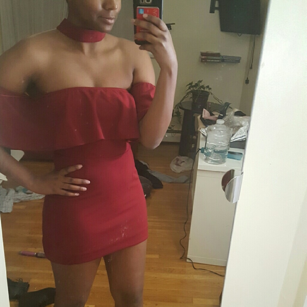 Strapless Choker Dress