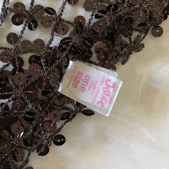 Brown Sequin Scarf - Picture 2 of 3