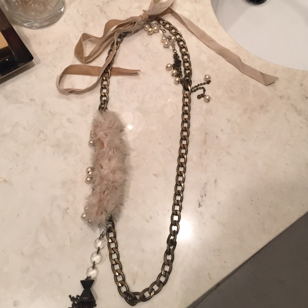 Ribbon tie necklace!