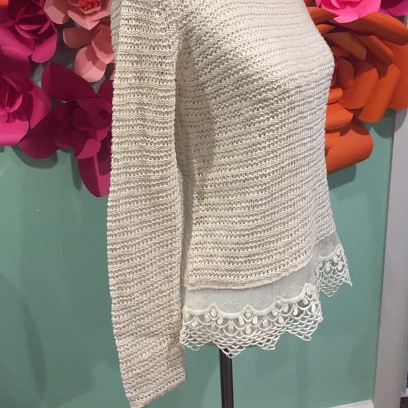 Lace Hem Sweater- Medium - Picture 4 of 4