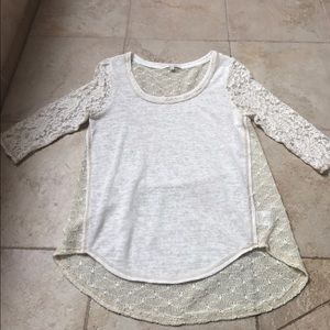 Miss me cream lace top
